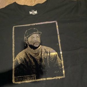 Mens Black Tee, Size 4XL, Ice Tea